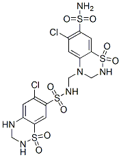 6-Chloro-4-({[(6-chloro-1,1-dioxido-3,4-dihydro-2h-1,2,4-benzothiadiazin-7-yl)sulfonyl]amino}methyl)-3,4-dihydro-2h-1,2,4-benzothiadiazine-7-sulfonamide 1,1-dioxide Structure,402824-96-8Structure