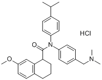 N-[[4-(dimethylamino)phenyl]methyl]-1,2,3,4-tetrahydro-7-methoxy-n-[4-(1-methylethyl)phenyl]-1-naphthalenecarboxamidehydrochloride Structure,405098-33-1Structure