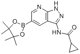 Cyclopropanecarboxamide, n-[5-(4,4,5,5-tetramethyl-1,3,2-dioxaborolan-2-yl)-1h-pyrazolo[3,4-b]pyridin-3-yl]- Structure,405224-26-2Structure