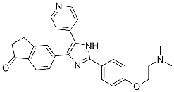 5-(2-(4-(2-(Dimethylamino)ethoxy)phenyl)-5-(pyridin-4-yl)-1h-imidazol-4-yl)-2,3-dihydro-1h-inden-1-one Structure,405554-54-3Structure