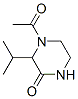 Piperazinone, 4-acetyl-3-(1-methylethyl)-(9ci) Structure,410535-43-2Structure