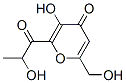 4H-pyran-4-one, 3-hydroxy-6-(hydroxymethyl)-2-(2-hydroxy-1-oxopropyl)-(9ci) Structure,412022-21-0Structure