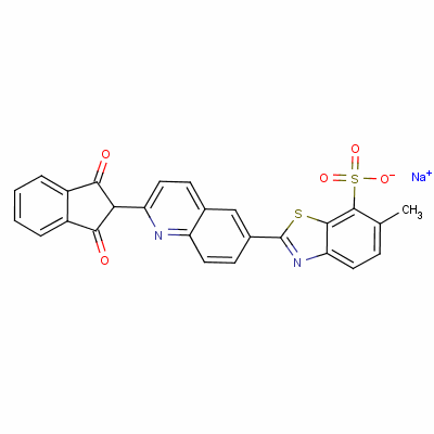 7-Benzothiazolesulfonic acid, 2-[2-(2,3-dihydro-1,3-dioxo-1h-inden-2-yl)-6-quinolinyl]-6-methyl-, sodium salt Structure,4121-67-9Structure