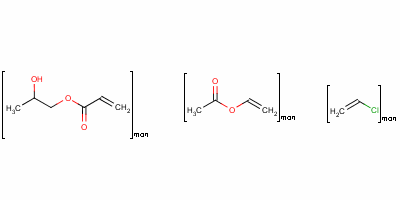 Vinyl chloride/vinyl acetate/hydroxylpropyl acrylate terpolymer Structure,41618-91-1Structure