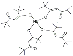 Tetrakis(2,2,6,6-tetramethyl-3,5-heptanedionato)niobium(iv) Structure,41706-15-4Structure