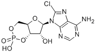 Adenosine, 8-chloro-,cyclic 3,5-(hydrogen phosphate) Structure,41941-56-4Structure