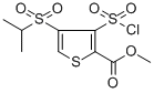 Methyl 3-(chlorosulfonyl)-4-(isopropylsulfonyl)-2-thiophenecarboxylate Structure,423768-47-2Structure