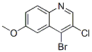 4-Bromo-3-chloro-6-methoxyquinoline Structure,426842-71-9Structure