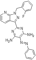 2-[1-[(2-Fluorophenyl)methyl]-1h-pyrazolo[3,4-b]pyridin-3-yl]-5-(2-phenyldiazenyl)-4,6-pyrimidinediamine Structure,428854-23-3Structure