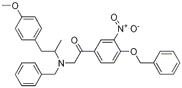 Ethanone, 2-[[2-(4-methoxyphenyl)-1-methylethyl](phenylmethyl)amino]-1-[3-nitro-4-(phenylmethoxy)phenyl]- Structure,43229-66-9Structure