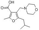 5-Isobutyl-2-methyl-4-morpholin-4-ylmethylfuran-3-carboxylic acid Structure,435341-87-0Structure