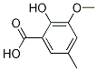 2-Hydroxy-3-methoxy-5-methyl-benzoic acid Structure,4386-42-9Structure