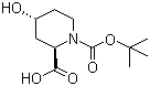 (2R,4r)-4-hydroxy-1,2-piperidinedicarboxylic acid 1-(tert-butyl) ester Structure,441044-11-7Structure