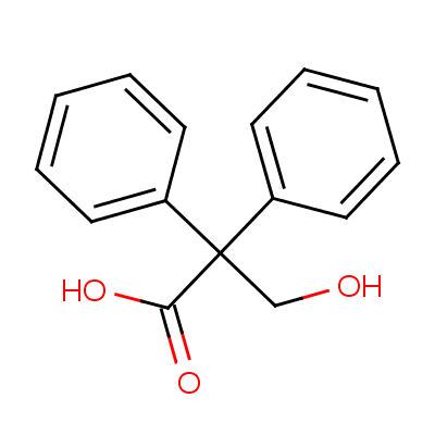 Benzeneacetic acid, a-(hydroxymethyl)-a-phenyl- Structure,4448-72-0Structure