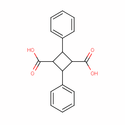 2,4-Diphenylcyclobutane-1,3-dicarboxylic acid Structure,4462-95-7Structure