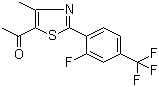 1-(2-(2-Fluoro-4-(trifluoromethyl)phenyl)-4-methylthiazol-5-yl)ethanone Structure,447406-74-8Structure