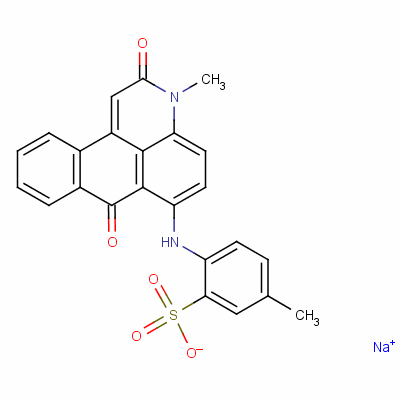 Benzenesulfonic acid, 2-[(2,7-dihydro-3-methyl-2,7-dioxo-3h-dibenz[f,ij]isoquinolin-6-yl)amino]-5-methyl-, monosodium salt Structure,4478-76-6Structure