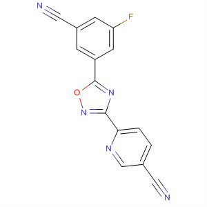 6-(5-(3-Cyano-5-fluorophenyl)-1,2,4-oxadiazol-3-yl)nicotinonitrile Structure,453566-30-8Structure