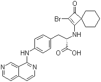 N-(2-bromo-3-oxospiro[3.5]non-1-en-1-yl)-4-(2,7-naphthyridin-1-ylamino)-l-phenylalanine Structure,455264-31-0Structure