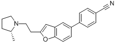 (R)-4-(2-(2-(2-methylpyrrolidin-1-yl)ethyl)benzofuran-5-yl)benzonitrile Structure,460746-46-7Structure