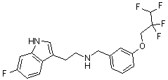 6-Fluoro-n-[[3-(2,2,3,3-tetrafluoropropoxy)phenyl]methyl]-1h-indole-3-ethanamine Structure,467459-31-0Structure