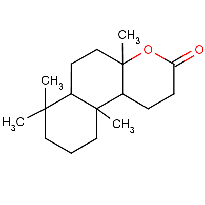 [4Ar-(4aalpha,6abeta,10aalpha,10bbeta)]-dodecahydro-4a,7,7,10a-tetramethyl-3h-naphth[2,1-b]pyran-3-one Structure,468-84-8Structure