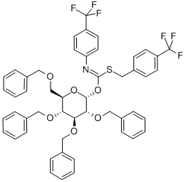 2,3,4,6-Tetra-O-benzyl-alpha-D-glucopyranosyl p-Trifluoromethylbenzylthio-N-(p-trifluoromethylphenyl Structure,468095-63-8Structure