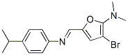 2-Furanamine, 3-bromo-n,n-dimethyl-5-[[[4-(1-methylethyl)phenyl]imino]methyl]- Structure,469901-94-8Structure