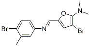 2-Furanamine, 3-bromo-5-[[(4-bromo-3-methylphenyl)imino]methyl]-n,n-dimethyl- Structure,469903-61-5Structure