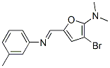 2-Furanamine, 3-bromo-n,n-dimethyl-5-[[(3-methylphenyl)imino]methyl]- Structure,469910-38-1Structure