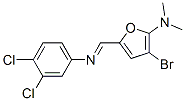 2-Furanamine, 3-bromo-5-[[(3,4-dichlorophenyl)imino]methyl]-n,n-dimethyl- Structure,470671-75-1Structure