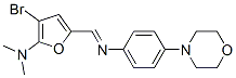 2-Furanamine, 3-bromo-n,n-dimethyl-5-[[[4-(4-morpholinyl)phenyl]imino]methyl]- Structure,470713-02-1Structure