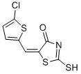 (5E)-5-[(5-Chloro-2-thienyl)methylene]-2-mercapto-1,3-thiazol-4(5H)-one Structure,470713-29-2Structure