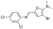 2-Furanamine, 3-bromo-5-[[(2,4-dichlorophenyl)imino]methyl]-n,n-dimethyl- Structure,471264-53-6Structure