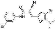 2-Propenamide, 3-[4-bromo-5-(dimethylamino)-2-furanyl]-n-(3-bromophenyl)-2-cyano- Structure,471849-81-7Structure