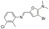 2-Furanamine, 3-bromo-5-[[(3-chloro-2-methylphenyl)imino]methyl]-n,n-dimethyl- Structure,471881-29-5Structure