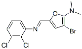 2-Furanamine, 3-bromo-5-[[(2,3-dichlorophenyl)imino]methyl]-n,n-dimethyl- Structure,471887-72-6Structure