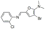 2-Furanamine, 3-bromo-5-[[(2-chlorophenyl)imino]methyl]-n,n-dimethyl- Structure,471899-16-8Structure