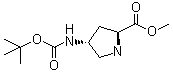 (2S,4r)-4-boc-amino pyrrolidine-2-carboxylic acid methyl ester Structure,473806-21-2Structure