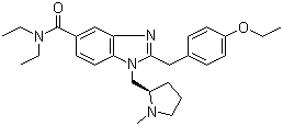 2-[(4-Ethoxyphenyl)methyl]-n,n-diethyl-1-[[(2r)-1-methyl-2-pyrrolidinyl]methyl]-1h-benzimidazole-5-carboxamide Structure,474016-50-7Structure