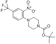 Tert-butyl 4-(2-nitro-4-(trifluoromethyl)phenyl)piperazine-1-carboxylate Structure,474329-72-1Structure