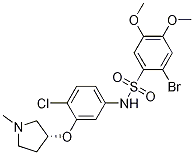 2-Bromo-n-[4-chloro-3-[[(3r)-1-methyl-3-pyrrolidinyl]oxy]phenyl]-4,5-dimethoxybenzenesulfonamide Structure,474960-44-6Structure