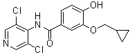 3-(Cyclopropylmethoxy)-n-(3,5-dichloropyridin-4-yl)-4-hydroxybenzamide Structure,475271-62-6Structure