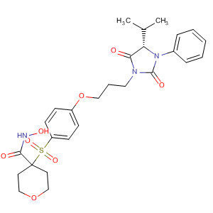 Tetrahydro-n-hydroxy-4-[[4-[3-[(4s)-4-(1-methylethyl)-2,5-dioxo-3-phenyl -1-imidazolidinyl]propoxy]phenyl]sulfonyl]-2h-pyran-4-carboxamide Structure,476185-21-4Structure