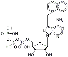 4-Amino-3-(1-naphthylmethyl)-1h-pyrazolo[3,4-d]pyrimidine-1-(β-d-ribofuranosyl-5’-triphosphate) Structure,476371-81-0Structure