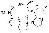 Thiazolidine, 2-(5-bromo-2-methoxyphenyl)-3-[(2-methyl-5-nitrophenyl)sulfonyl]- (9ci) Structure,477515-87-0Structure