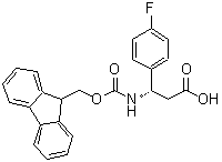 Benzenepropanoic acid, β-[[(9H-fluoren-9-ylmethoxy)carbonyl]amino]-4-fluoro-, (βR)- Structure,479064-95-4Structure