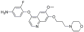 3-Fluoro-4-[6-methoxy-7-(3-morpholin-4-yl-propoxy)-quinolin-4-yloxy]-phenylamine Structure,479690-10-3Structure