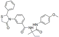 Benzamide, n-[1-[[(4-methoxyphenyl)amino]carbonyl]-1-methylpropyl]-3-(4-oxo-2-phenyl-3-thiazolidinyl)-(9ci) Structure,484647-12-3Structure