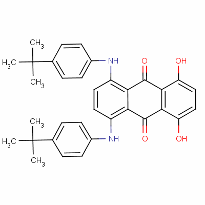 9,10-Anthracenedione, 1,4-bis[[4-(1,1-dimethylethyl) phenyl]amino]-5,8-dihydroxy- Structure,4851-50-7Structure